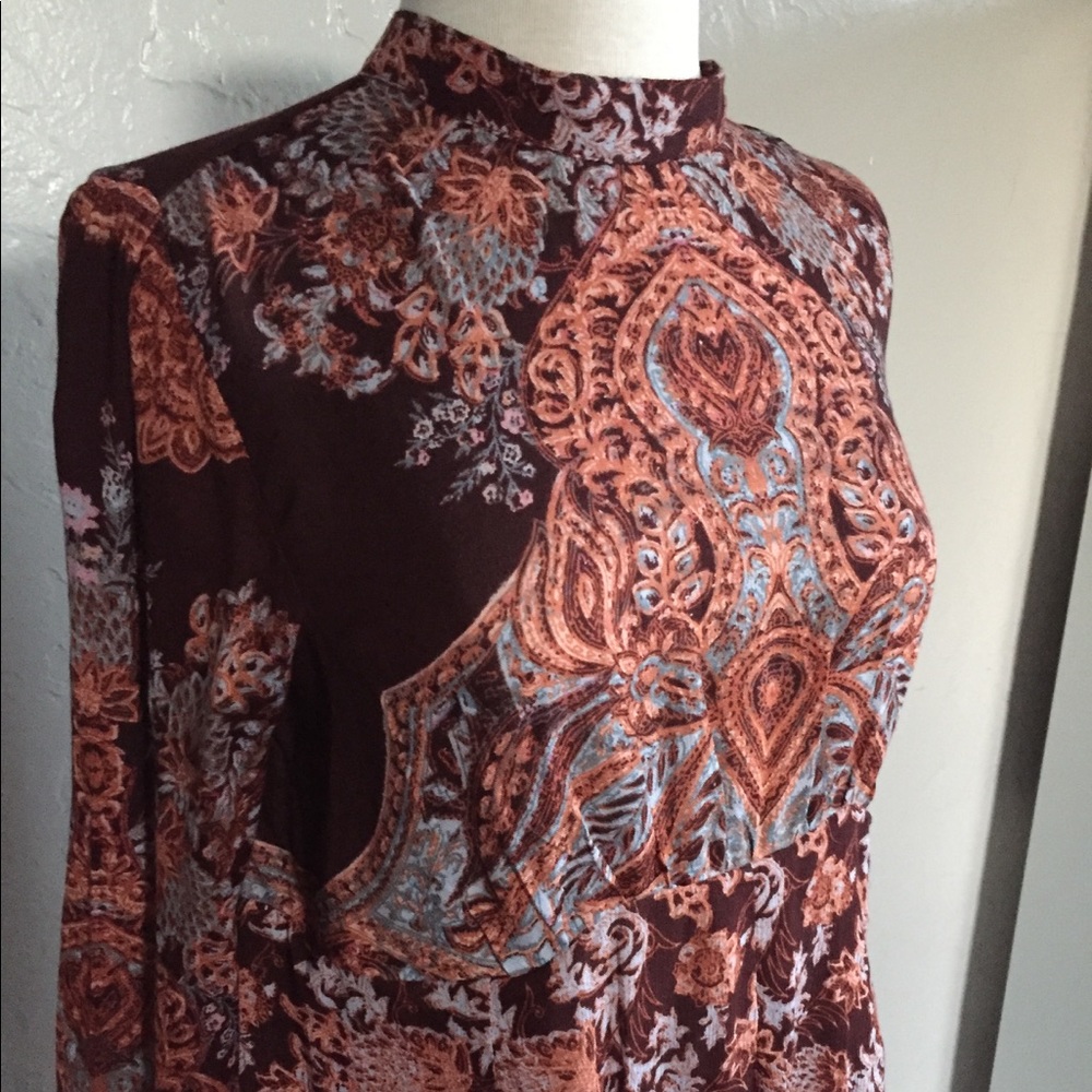 NEW! Free People 'Lady Luck' tunic-burgundy combo - Picture 5 of 7